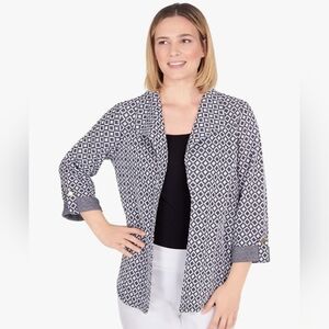 Geometric Patterned Gray Jacket